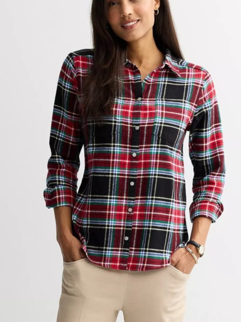Croft & Barrow The Extra Soft Plaid Flannel Shirt
